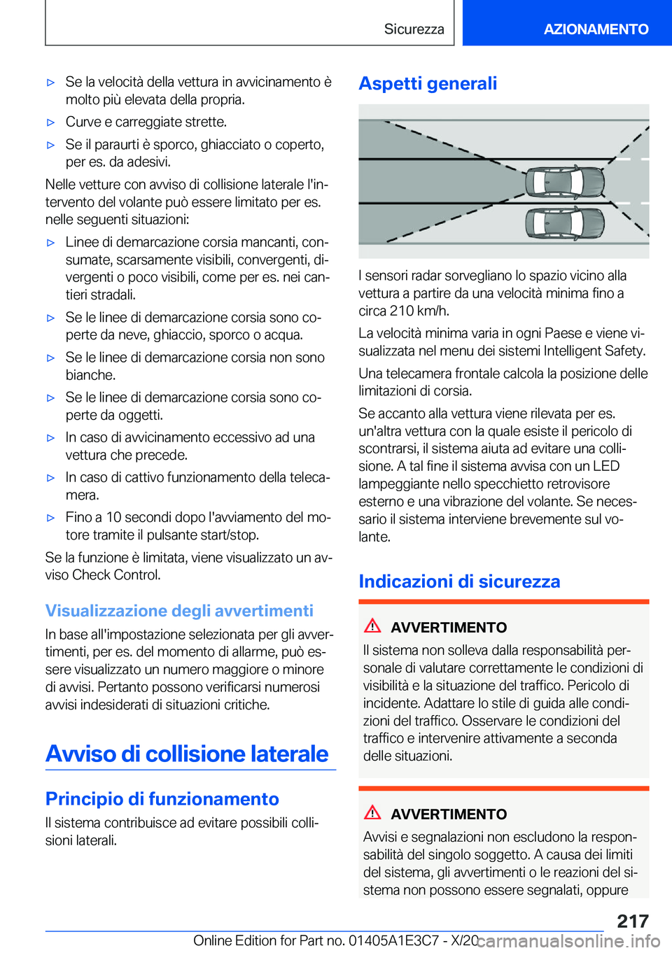 BMW M4 2021  Libretti Di Uso E manutenzione (in Italian) 'x�S�e��l�a��v�e�l�o�c�i�t�
