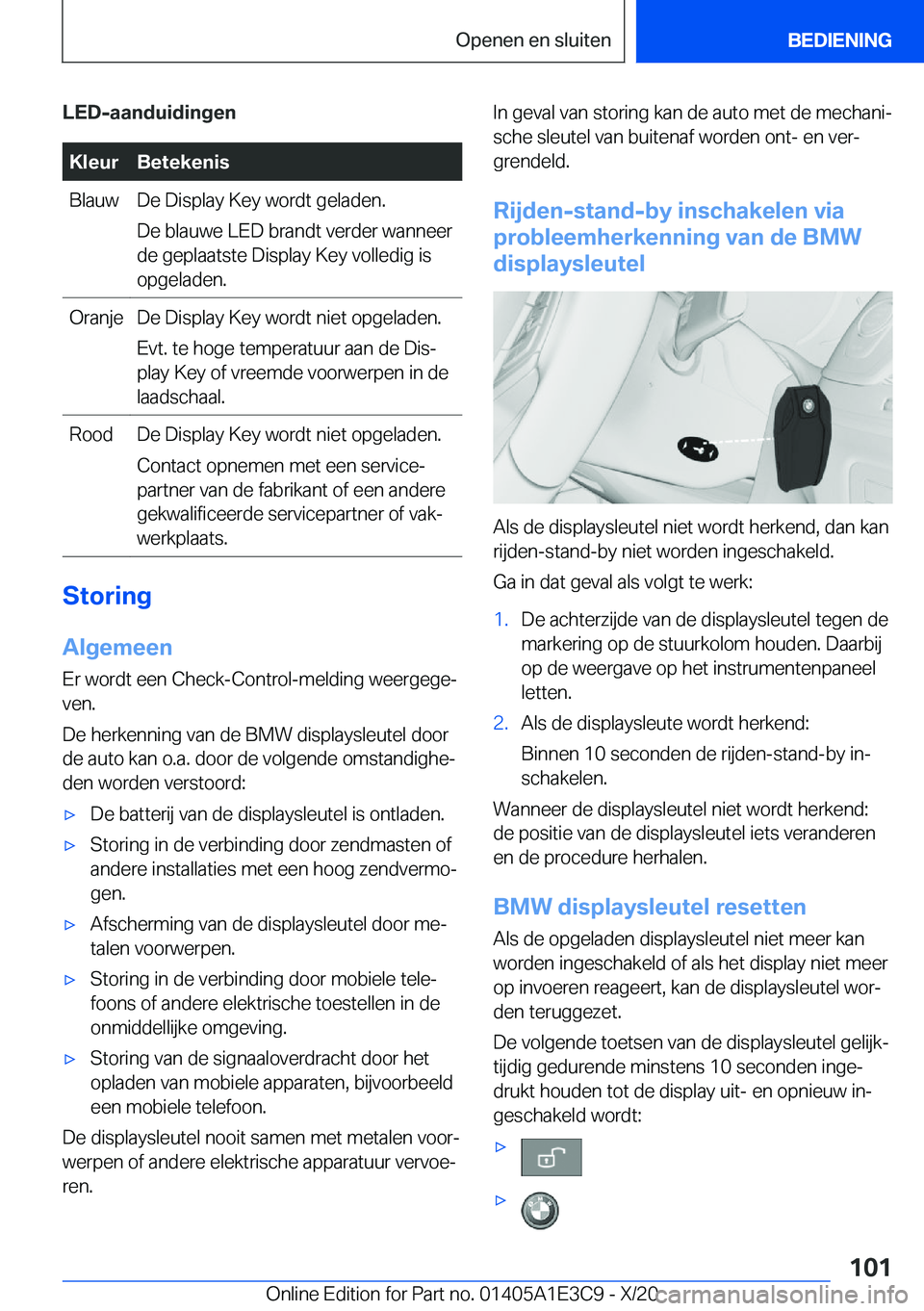 BMW M4 2021  Instructieboekjes (in Dutch) �L�E�D�-�a�a�n�d�u�i�d�i�n�g�e�n�K�l�e�u�r�B�e�t�e�k�e�n�i�s�B�l�a�u�w�D�e��D�i�s�p�l�a�y��K�e�y��w�o�r�d�t��g�e�l�a�d�e�n�.
�D�e��b�l�a�u�w�e��L�E�D��b�r�a�n�d�t��v�e�r�d�e�r��w�a�n�n�e�e�r
