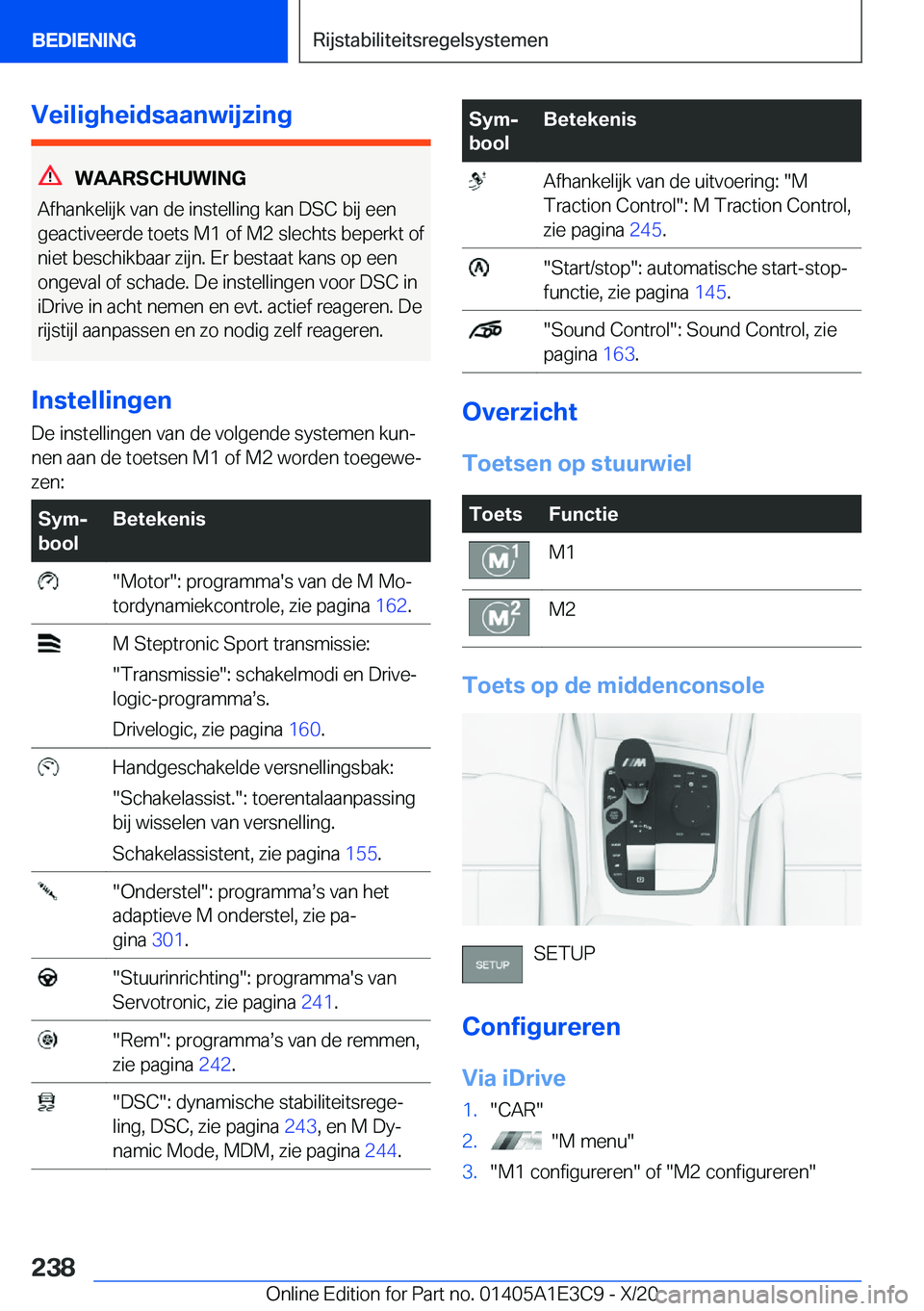 BMW M4 2021  Instructieboekjes (in Dutch) �V�e�i�l�i�g�h�e�i�d�s�a�a�n�w�i�j�z�i�n�g
�W�A�A�R�S�C�H�U�W�I�N�G
�A�f�h�a�n�k�e�l�i�j�k��v�a�n��d�e��i�n�s�t�e�l�l�i�n�g��k�a�n��D�S�C��b�i�j��e�e�n
�g�e�a�c�t�i�v�e�e�r�d�e��t�o�e�t�s��M�