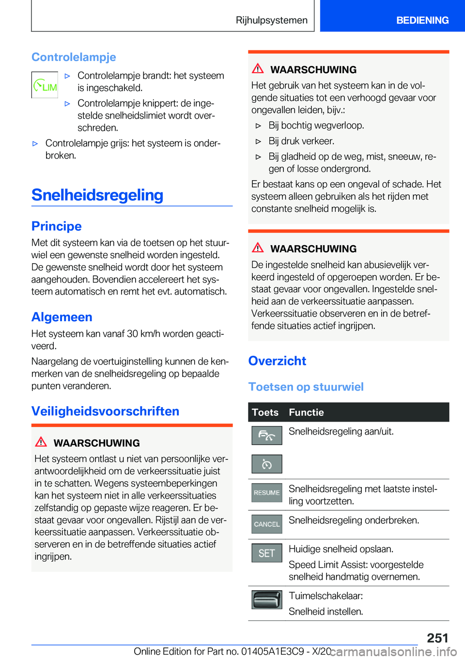 BMW M4 2021  Instructieboekjes (in Dutch) �C�o�n�t�r�o�l�e�l�a�m�p�j�e'x�C�o�n�t�r�o�l�e�l�a�m�p�j�e��b�r�a�n�d�t�:��h�e�t��s�y�s�t�e�e�m
�i�s��i�n�g�e�s�c�h�a�k�e�l�d�.'x�C�o�n�t�r�o�l�e�l�a�m�p�j�e��k�n�i�p�p�e�r�t�:��d�e��i�