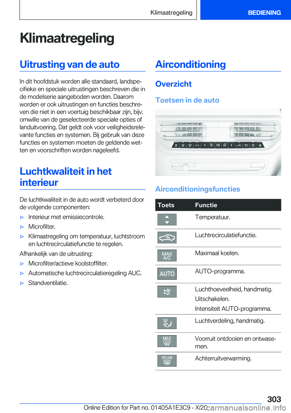 BMW M4 2021  Instructieboekjes (in Dutch) �K�l�i�m�a�a�t�r�e�g�e�l�i�n�g�U�i�t�r�u�s�t�i�n�g��v�a�n��d�e��a�u�t�o
�I�n��d�i�t��h�o�o�f�d�s�t�u�k��w�o�r�d�e�n��a�l�l�e��s�t�a�n�d�a�a�r�d�,��l�a�n�d�s�p�ej�c�i�f�i�e�k�e��e�n��s�p�e�