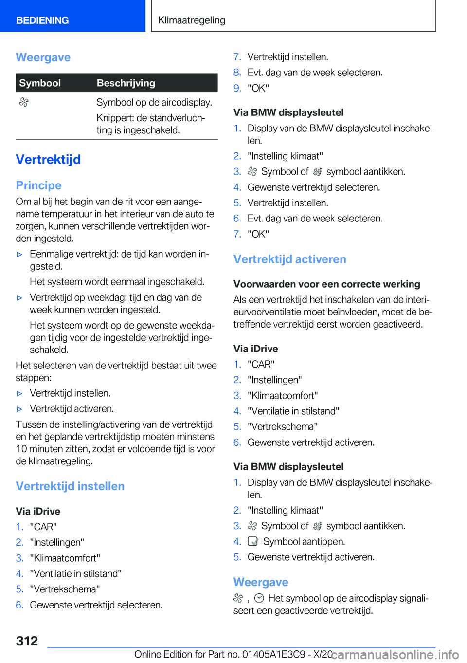 BMW M4 2021  Instructieboekjes (in Dutch) �W�e�e�r�g�a�v�e�S�y�m�b�o�o�l�B�e�s�c�h�r�i�j�v�i�n�g��S�y�m�b�o�o�l��o�p��d�e��a�i�r�c�o�d�i�s�p�l�a�y�.
�K�n�i�p�p�e�r�t�:��d�e��s�t�a�n�d�v�e�r�l�u�c�hj
�t�i�n�g��i�s��i�n�g�e�s�c�h�a�k�e