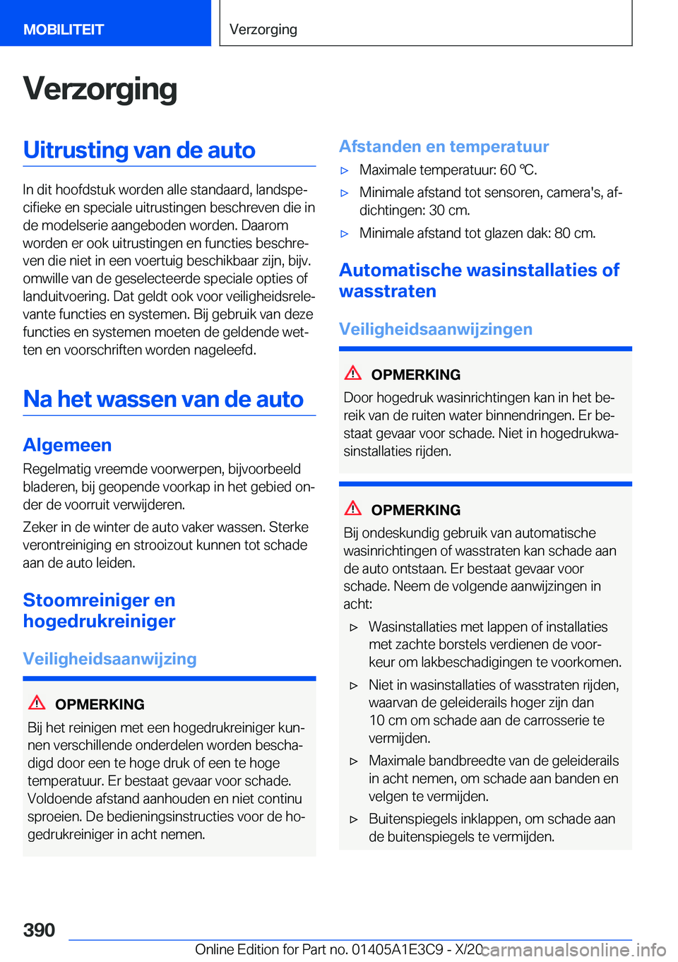 BMW M4 2021  Instructieboekjes (in Dutch) �V�e�r�z�o�r�g�i�n�g�U�i�t�r�u�s�t�i�n�g��v�a�n��d�e��a�u�t�o
�I�n��d�i�t��h�o�o�f�d�s�t�u�k��w�o�r�d�e�n��a�l�l�e��s�t�a�n�d�a�a�r�d�,��l�a�n�d�s�p�ej�c�i�f�i�e�k�e��e�n��s�p�e�c�i�a�l�e�