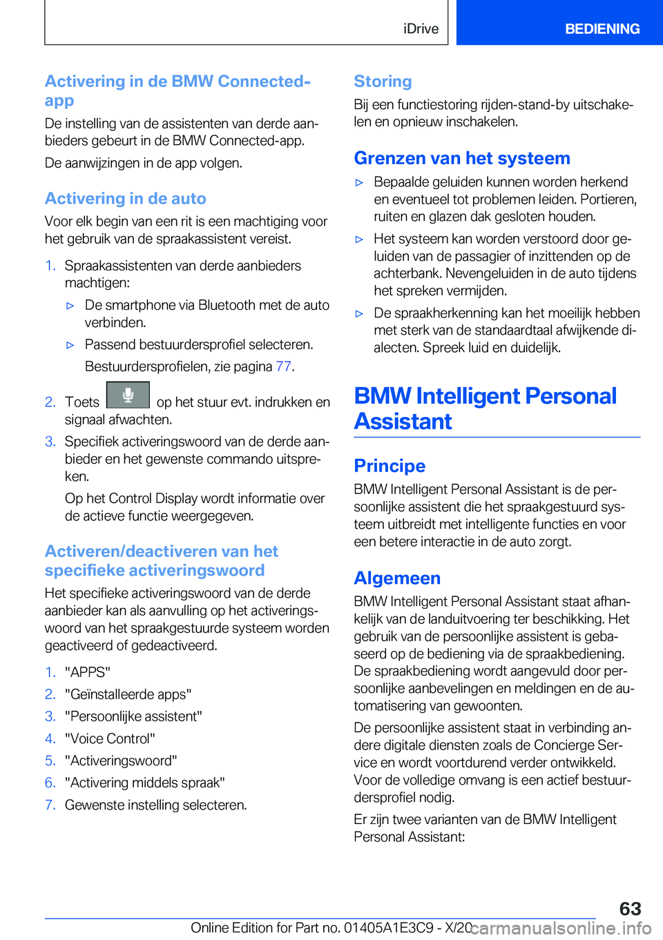 BMW M4 2021  Instructieboekjes (in Dutch) �A�c�t�i�v�e�r�i�n�g��i�n��d�e��B�M�W��C�o�n�n�e�c�t�e�d�-
�a�p�p
�D�e��i�n�s�t�e�l�l�i�n�g��v�a�n��d�e��a�s�s�i�s�t�e�n�t�e�n��v�a�n��d�e�r�d�e��a�a�nj �b�i�e�d�e�r�s��g�e�b�e�u�r�t��i�