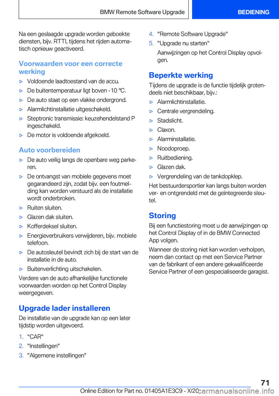 BMW M4 2021  Instructieboekjes (in Dutch) �N�a��e�e�n��g�e�s�l�a�a�g�d�e��u�p�g�r�a�d�e��w�o�r�d�e�n��g�e�b�o�e�k�t�e
�d�i�e�n�s�t�e�n�,��b�i�j�v�.��R�T�T�I�,��t�i�j�d�e�n�s��h�e�t��r�i�j�d�e�n��a�u�t�o�m�aj
�t�i�s�c�h��o�p�n�i�e