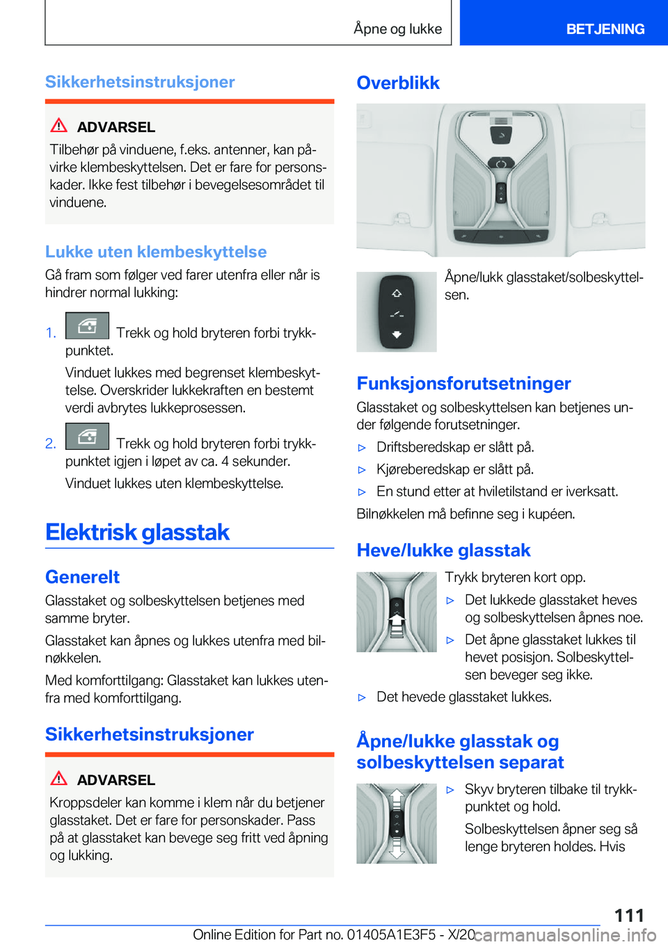BMW M4 2021  InstruksjonsbØker (in Norwegian) �S�i�k�k�e�r�h�e�t�s�i�n�s�t�r�u�k�s�j�o�n�e�r
�A�D�V�A�R�S�E�L
�T�i�l�b�e�h�