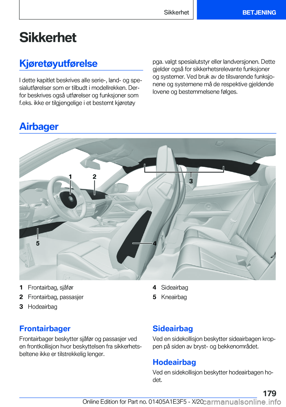 BMW M4 2021  InstruksjonsbØker (in Norwegian) �S�i�k�k�e�r�h�e�t�K�j�