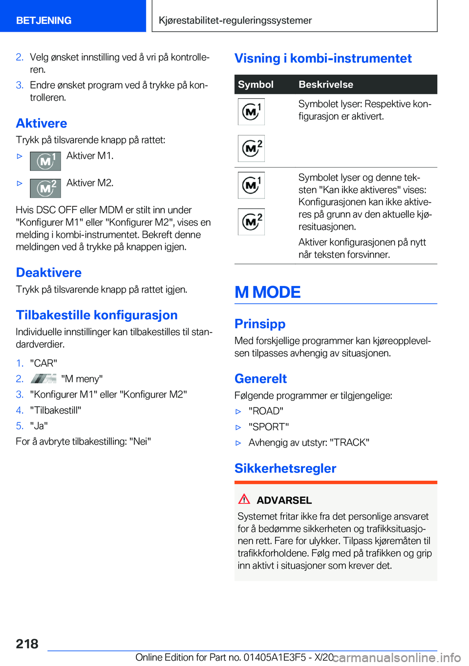 BMW M4 2021  InstruksjonsbØker (in Norwegian) �2�.�V�e�l�g��