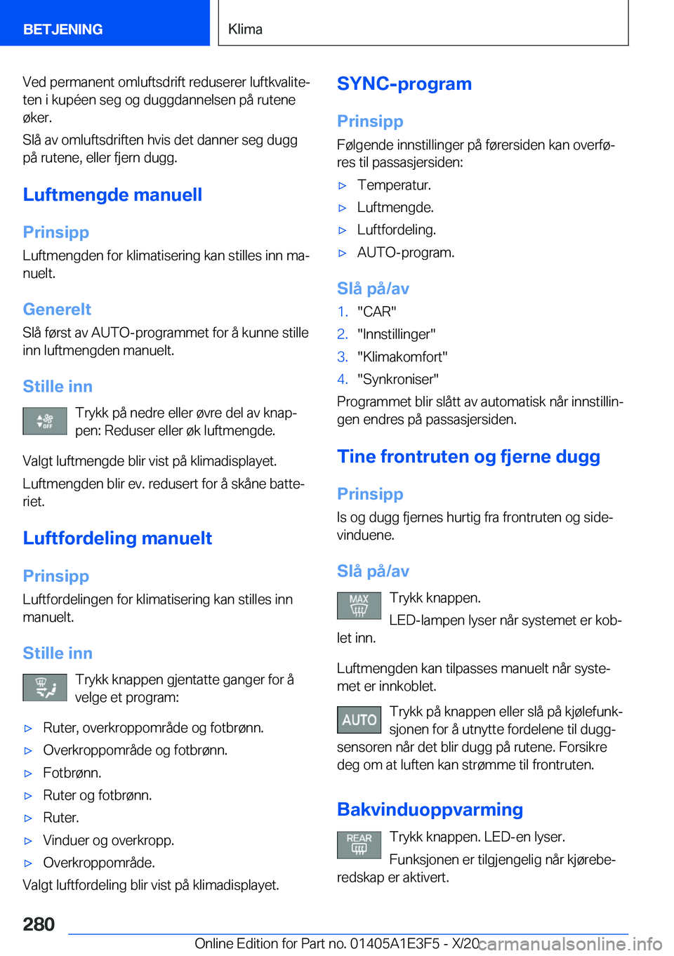BMW M4 2021  InstruksjonsbØker (in Norwegian) �V�e�d��p�e�r�m�a�n�e�n�t��o�m�l�u�f�t�s�d�r�i�f�t��r�e�d�u�s�e�r�e�r��l�u�f�t�k�v�a�l�i�t�ej
�t�e�n��i��k�u�p�