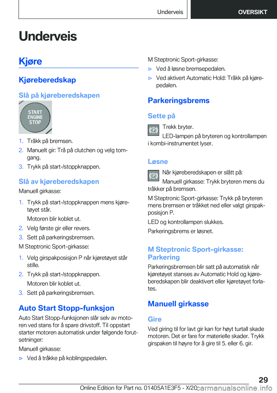 BMW M4 2021  InstruksjonsbØker (in Norwegian) �U�n�d�e�r�v�e�i�s�K�j�