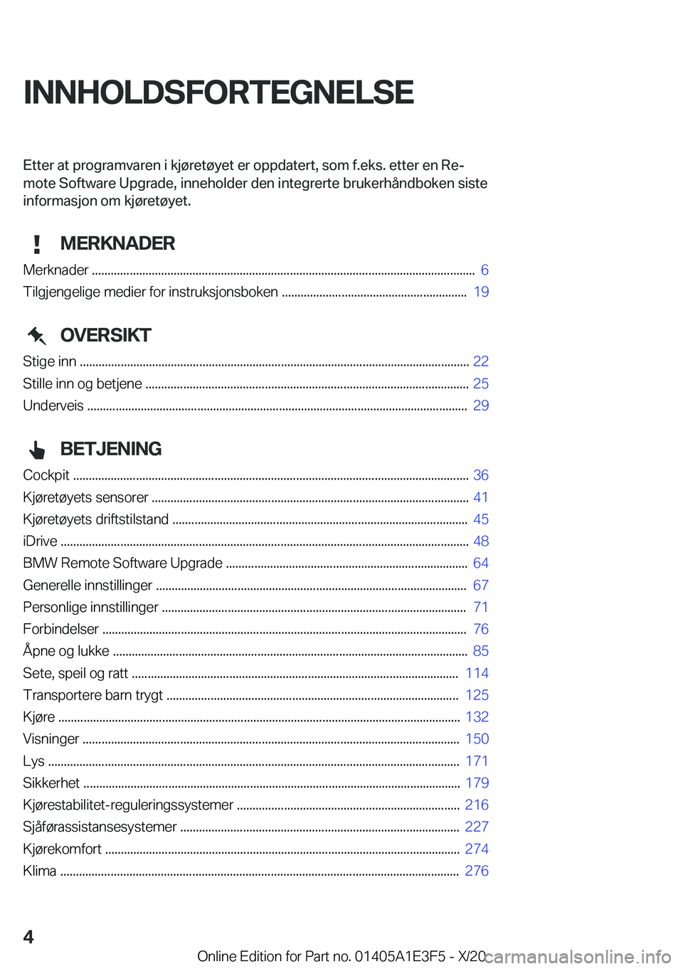 BMW M4 2021  InstruksjonsbØker (in Norwegian) �I�N�N�H�O�L�D�S�F�O�R�T�E�G�N�E�L�S�E�E�t�t�e�r��a�t��p�r�o�g�r�a�m�v�a�r�e�n��i��k�j�