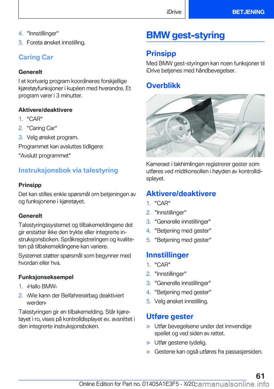BMW M4 2021  InstruksjonsbØker (in Norwegian) �4�.��I�n�n�s�t�i�l�l�i�n�g�e�r��5�.�F�o�r�e�t�a��