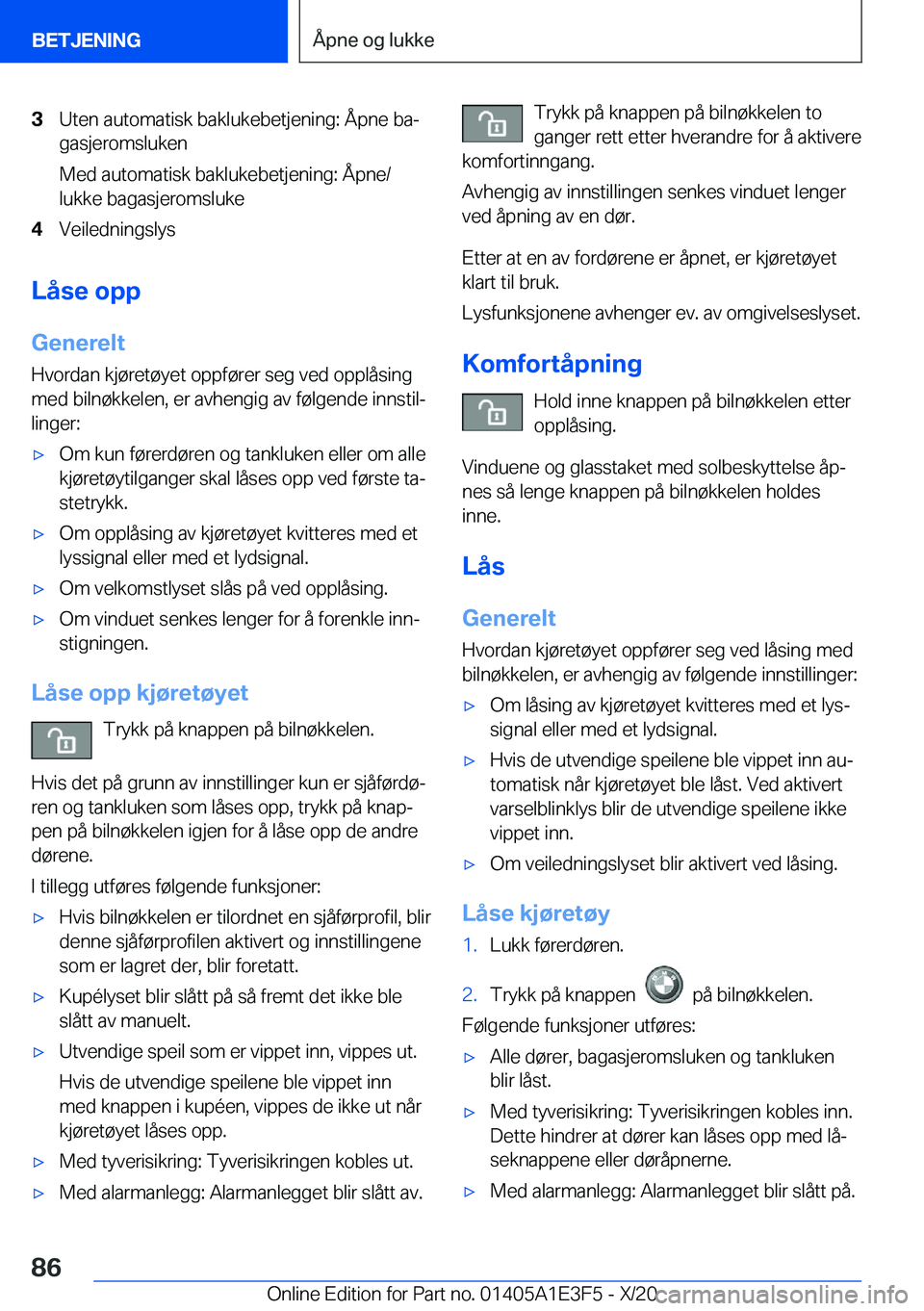 BMW M4 2021  InstruksjonsbØker (in Norwegian) �3�U�t�e�n��a�u�t�o�m�a�t�i�s�k��b�a�k�l�u�k�e�b�e�t�j�e�n�i�n�g�:��