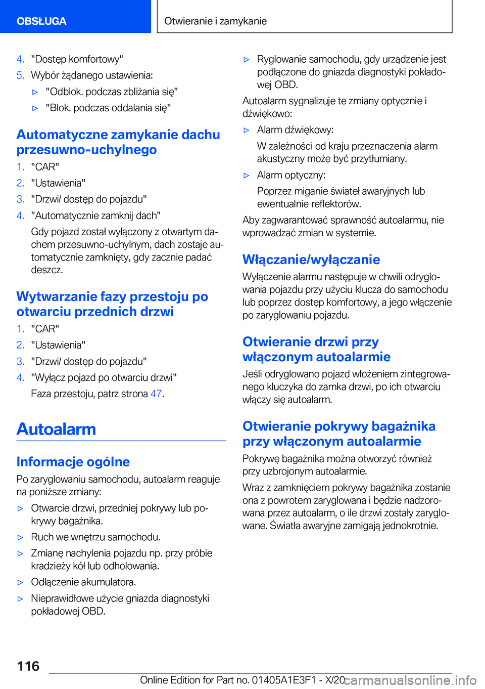 BMW M4 2021  Instrukcja obsługi (in Polish) �4�.��D�o�s�t�