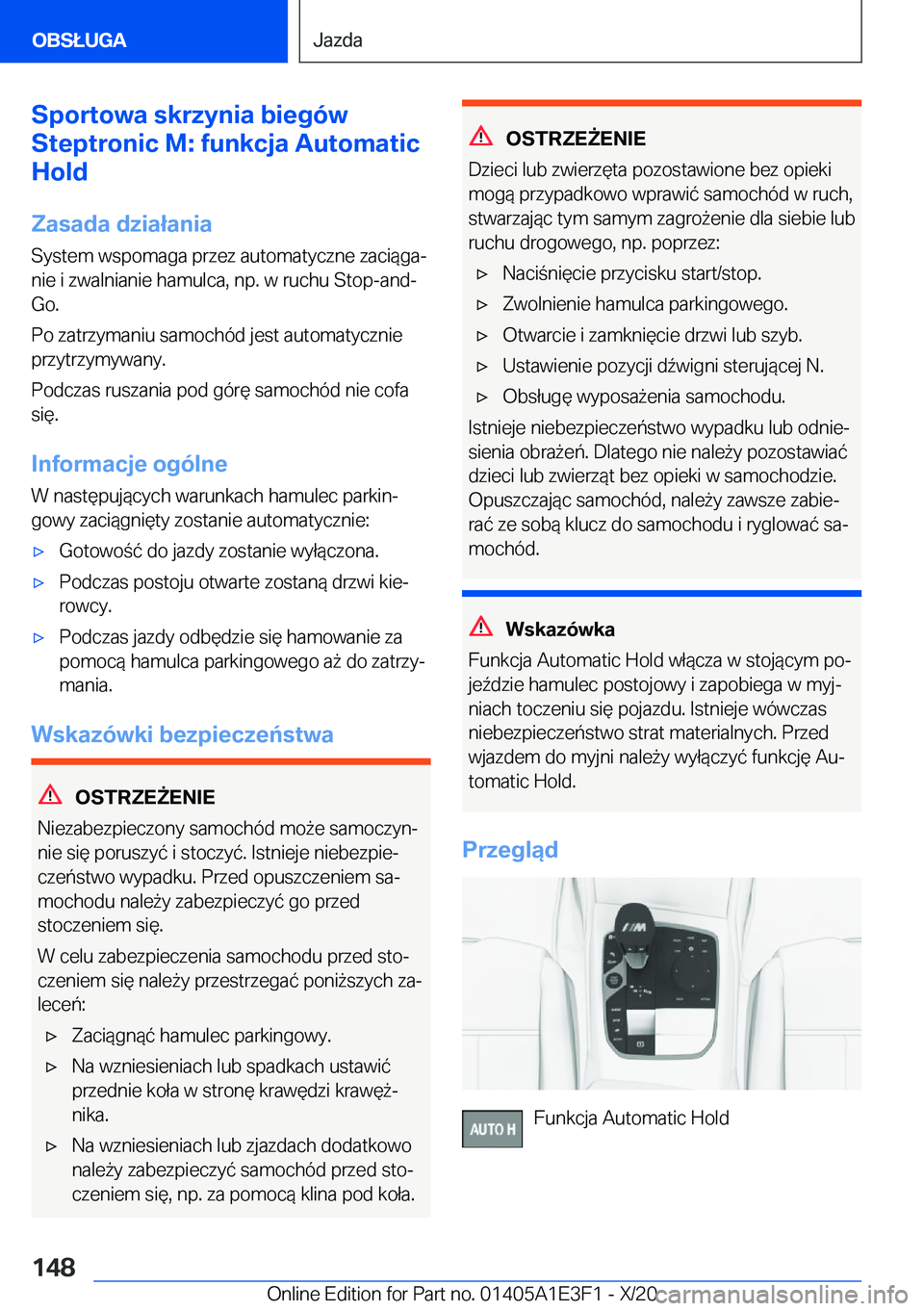 BMW M4 2021  Instrukcja obsługi (in Polish) �S�p�o�r�t�o�w�a��s�k�r�z�y�n�i�a��b�i�e�g�