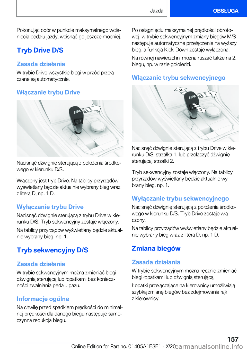 BMW M4 2021  Instrukcja obsługi (in Polish) �P�o�k�o�n�u�j�