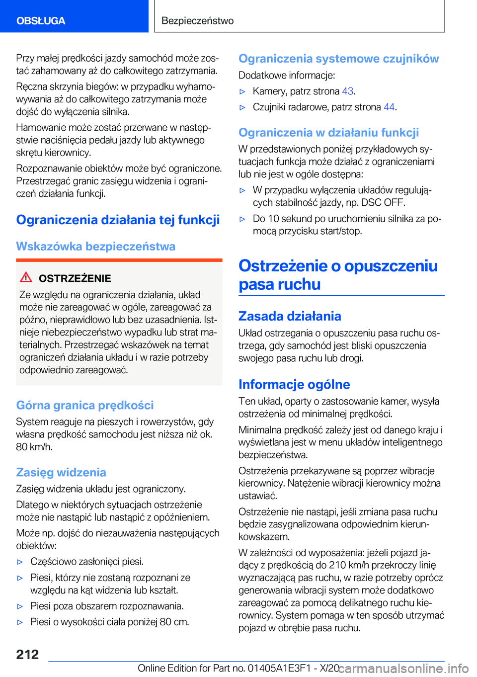 BMW M4 2021  Instrukcja obsługi (in Polish) �P�r�z�y��m�a�ł�e�j��p�r�