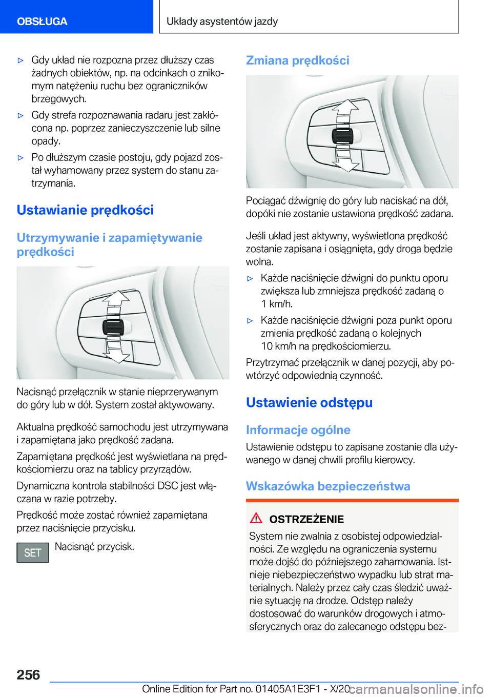 BMW M4 2021  Instrukcja obsługi (in Polish) 'x�G�d�y��u�k�ł�a�d��n�i�e��r�o�z�p�o�z�n�a��p�r�z�e�z��d�ł�u9�s�z�y��c�z�a�s
9�a�d�n�y�c�h��o�b�i�e�k�t�