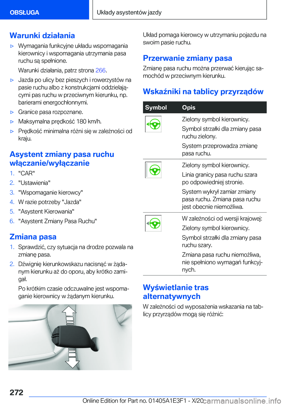 BMW M4 2021  Instrukcja obsługi (in Polish) �W�a�r�u�n�k�i��d�z�i�a�ł�a�n�i�a'x�W�y�m�a�g�a�n�i�a��f�u�n�k�c�y�j�n�e��u�k�ł�a�d�u��w�s�p�o�m�a�g�a�n�i�a
�k�i�e�r�o�w�n�i�c�y��i��w�s�p�o�m�a�g�a�n�i�a��u�t�r�z�y�m�a�n�i�a��p�a�s�a 