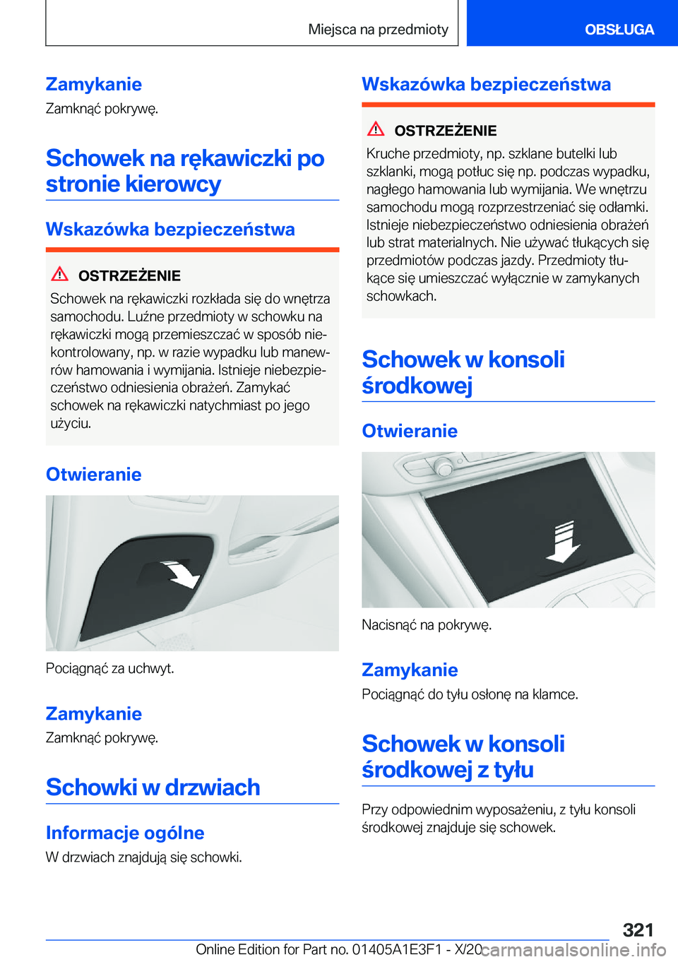 BMW M4 2021  Instrukcja obsługi (in Polish) �Z�a�m�y�k�a�n�i�e
�Z�a�m�k�n�