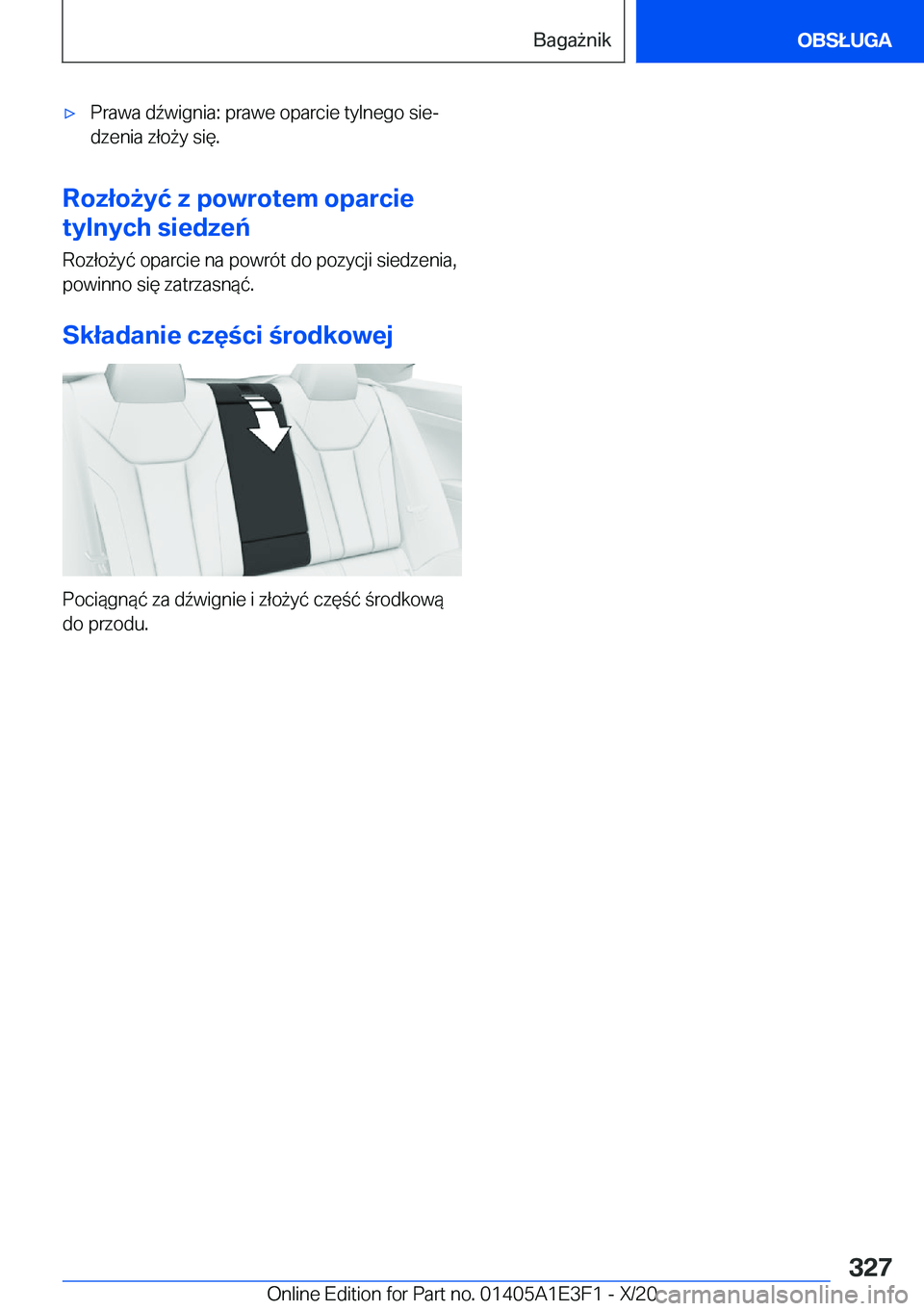 BMW M4 2021  Instrukcja obsługi (in Polish) 'x�P�r�a�w�a��d7�w�i�g�n�i�a�:��p�r�a�w�e��o�p�a�r�c�i�e��t�y�l�n�e�g�o��s�i�ej
�d�z�e�n�i�a��z�ł�o9�y��s�i�