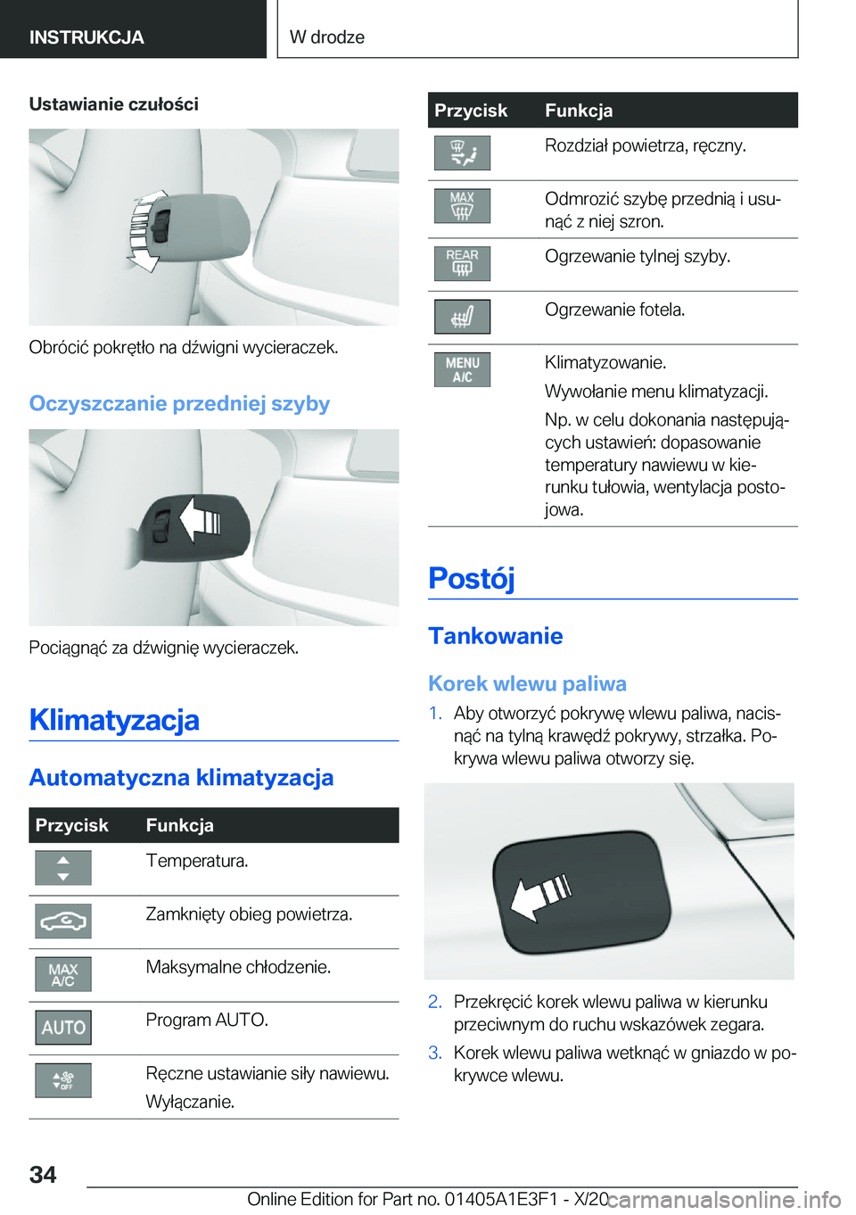 BMW M4 2021  Instrukcja obsługi (in Polish) �U�s�t�a�w�i�a�n�i�e��c�z�u�ł�o�c�i
�O�b�r�