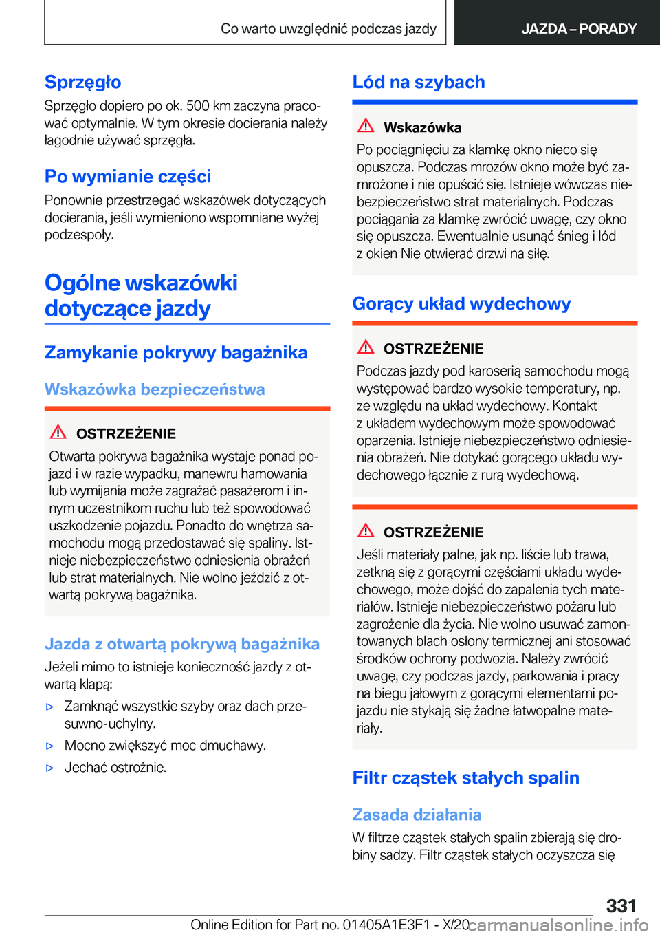 BMW M4 2021  Instrukcja obsługi (in Polish) �S�p�r�z�
