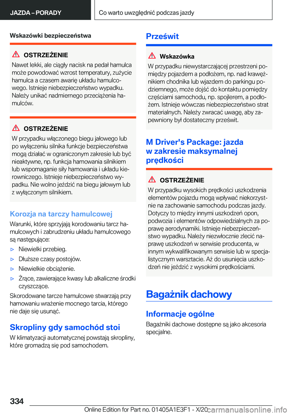 BMW M4 2021  Instrukcja obsługi (in Polish) �W�s�k�a�z�