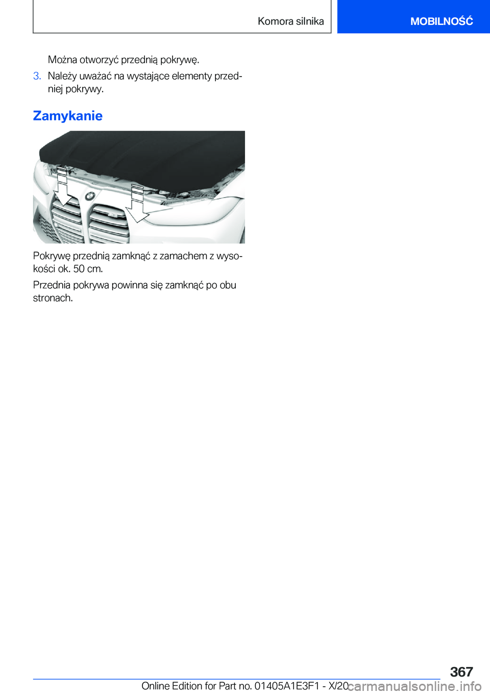 BMW M4 2021  Instrukcja obsługi (in Polish) �M�o9�n�a��o�t�w�o�r�z�y�