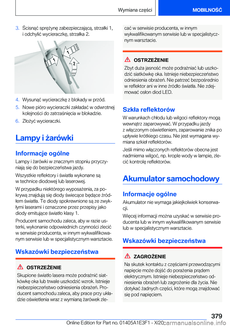 BMW M4 2021  Instrukcja obsługi (in Polish) �3�.�c�i�s�n�
