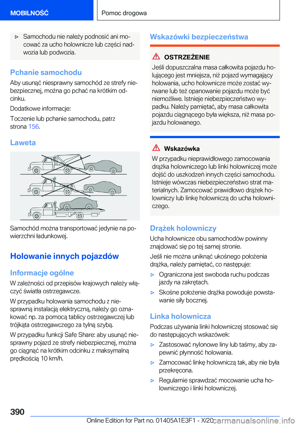 BMW M4 2021  Instrukcja obsługi (in Polish) 'x�S�a�m�o�c�h�o�d�u��n�i�e��n�a�l�e9�y��p�o�d�n�o�s�i�