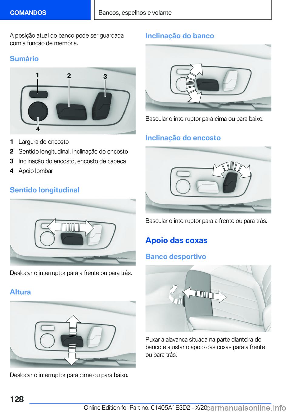 BMW M4 2021  Manual do condutor (in Portuguese) �A��p�o�s�i�