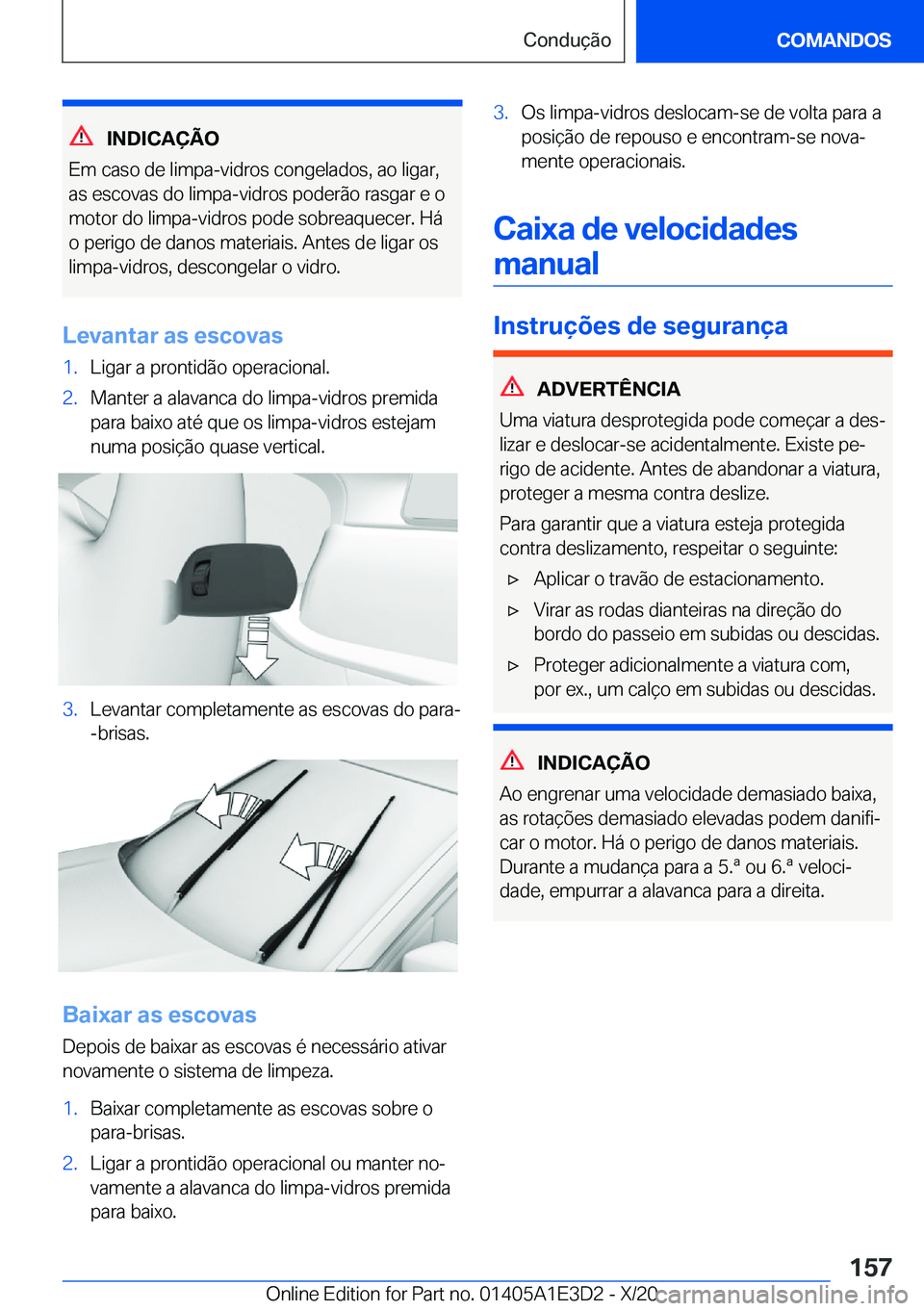 BMW M4 2021  Manual do condutor (in Portuguese) �I�N�D�I�C�A�