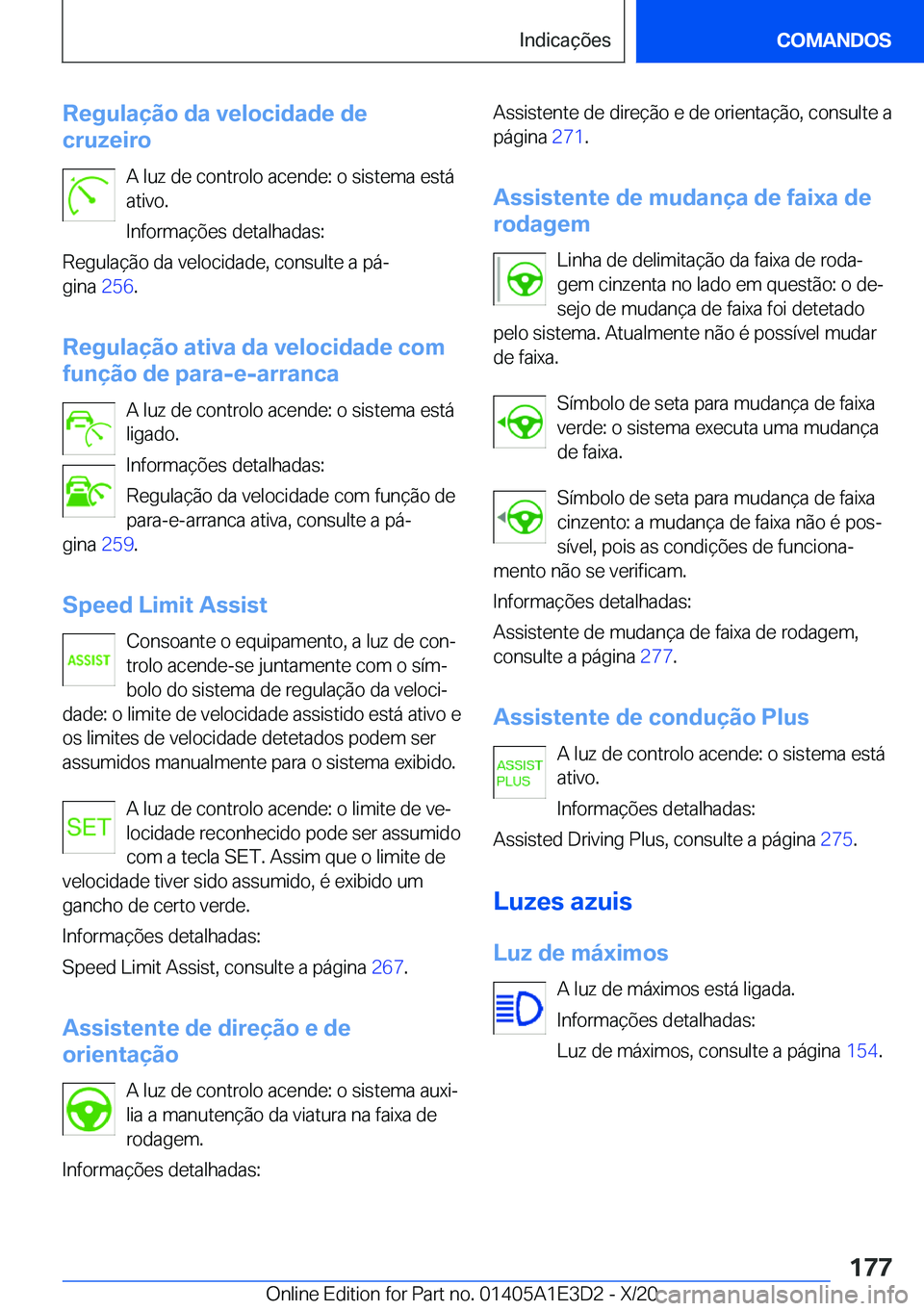 BMW M4 2021  Manual do condutor (in Portuguese) �R�e�g�u�l�a�