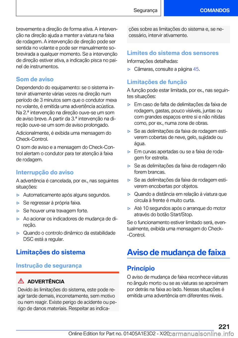 BMW M4 2021  Manual do condutor (in Portuguese) �b�r�e�v�e�m�e�n�t�e��a��d�i�r�e�