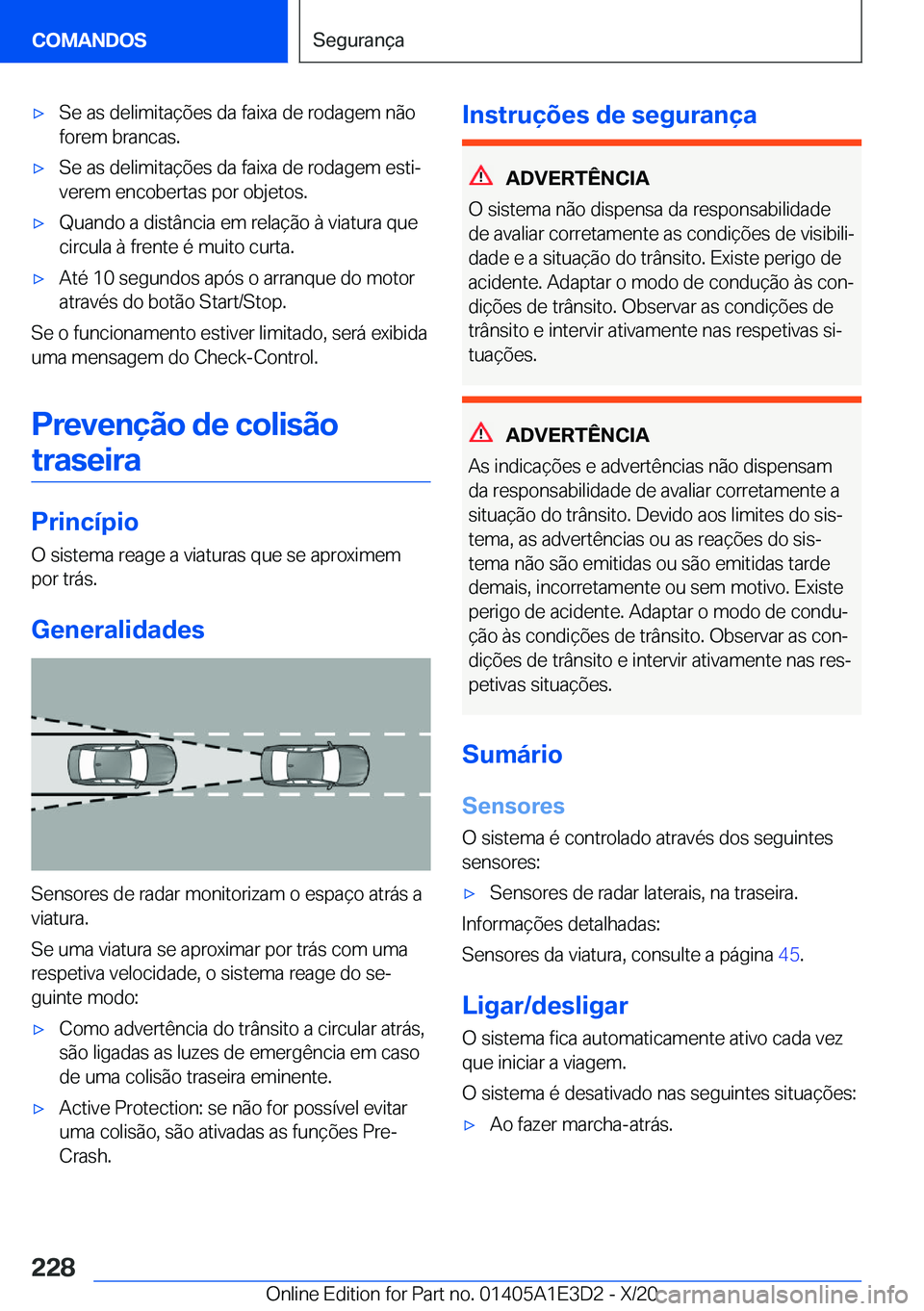 BMW M4 2021  Manual do condutor (in Portuguese) 'x�S�e��a�s��d�e�l�i�m�i�t�a�