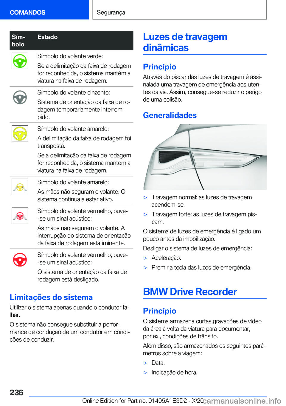 BMW M4 2021  Manual do condutor (in Portuguese) �S�