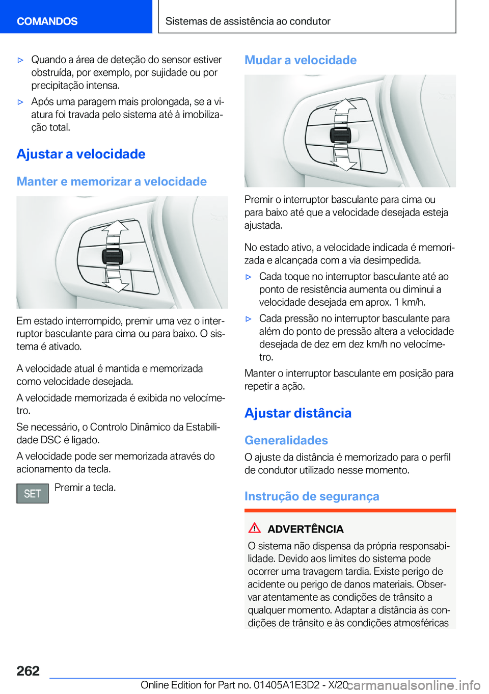 BMW M4 2021  Manual do condutor (in Portuguese) 'x�Q�u�a�n�d�o��a��á�r�e�a��d�e��d�e�t�e�