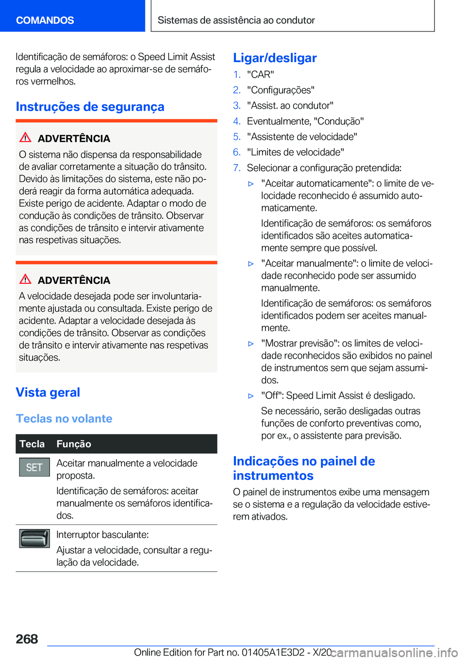 BMW M4 2021  Manual do condutor (in Portuguese) �I�d�e�n�t�i�f�i�c�a�