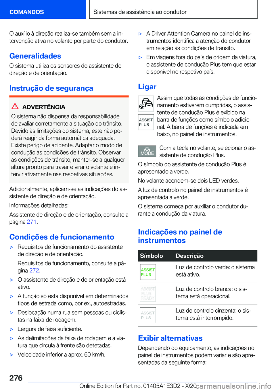 BMW M4 2021  Manual do condutor (in Portuguese) �O��a�u�x�