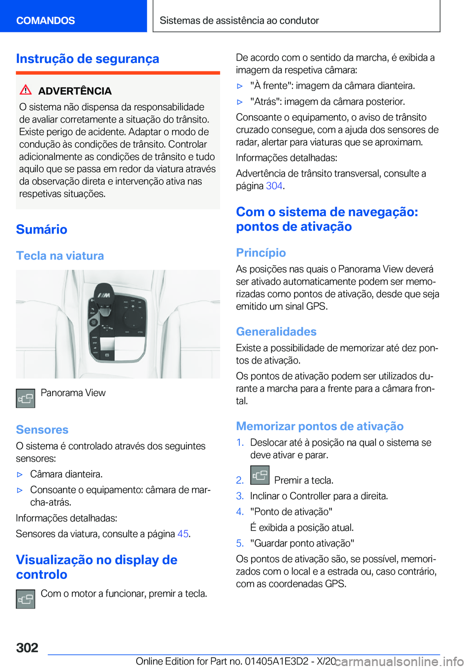 BMW M4 2021  Manual do condutor (in Portuguese) �I�n�s�t�r�u�