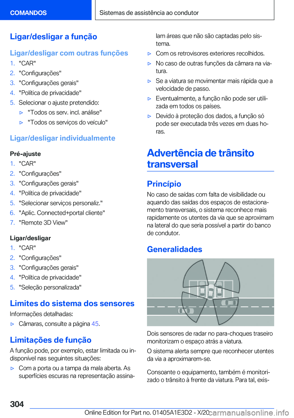 BMW M4 2021  Manual do condutor (in Portuguese) �L�i�g�a�r�/�d�e�s�l�i�g�a�r��a��f�u�n�