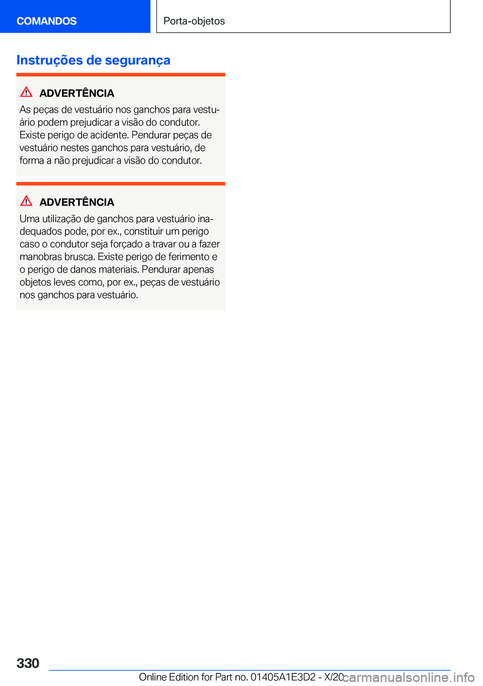BMW M4 2021  Manual do condutor (in Portuguese) �I�n�s�t�r�u�