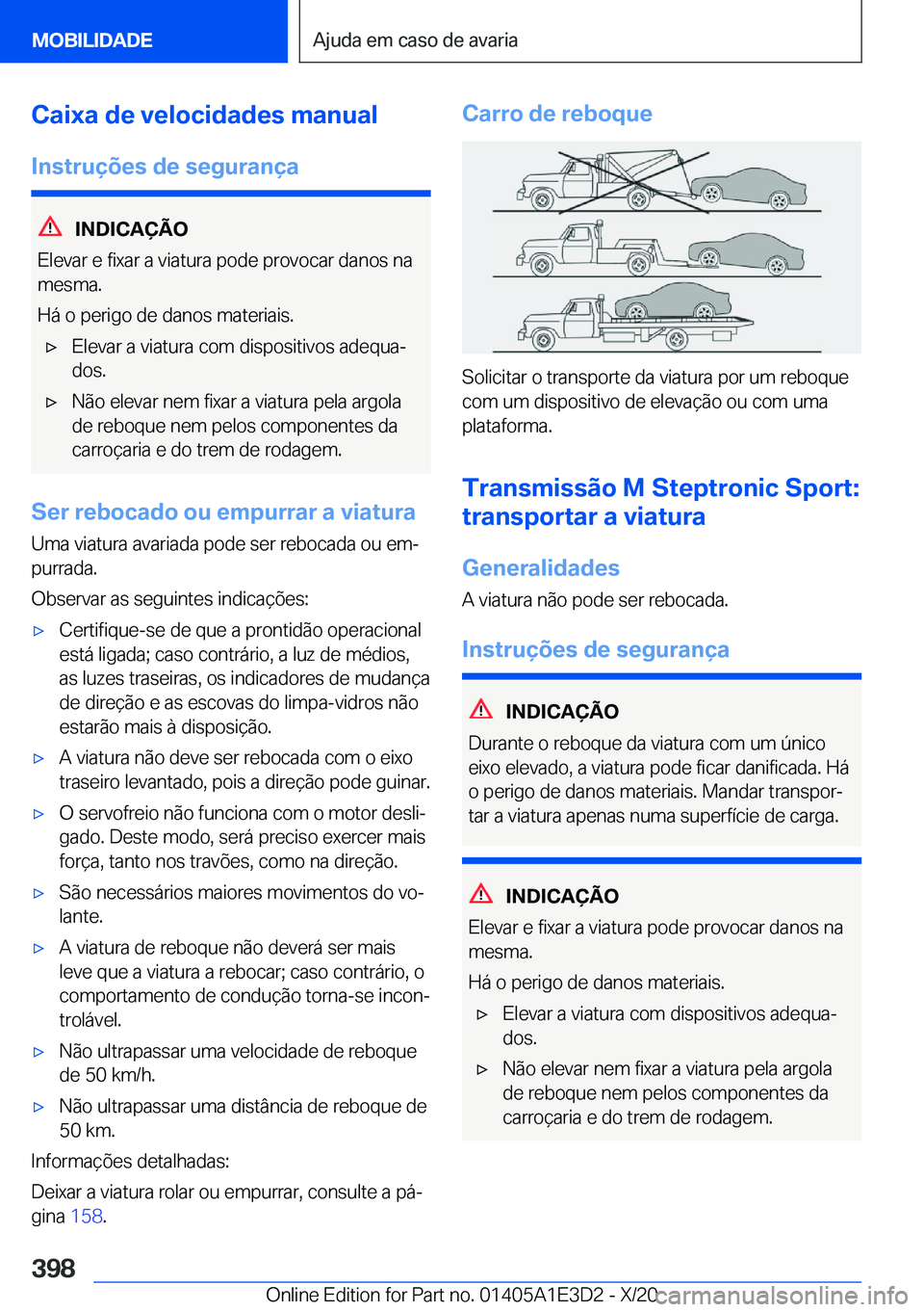 BMW M4 2021  Manual do condutor (in Portuguese) �C�a�i�x�a��d�e��v�e�l�o�c�i�d�a�d�e�s��m�a�n�u�a�l
�I�n�s�t�r�u�