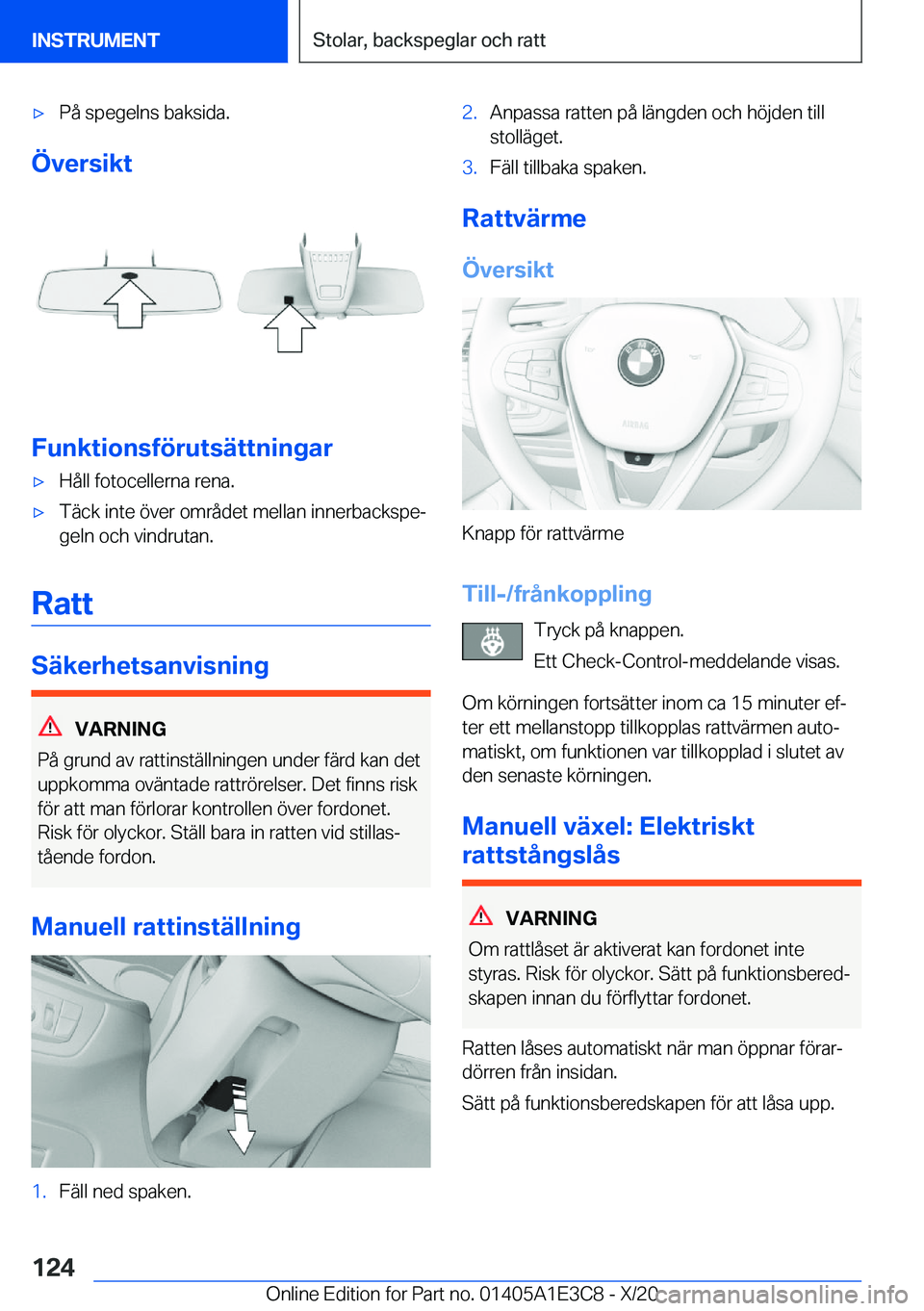 BMW M4 2021  InstruktionsbÖcker (in Swedish) 'x�P�å��s�p�e�g�e�l�n�s��b�a�k�s�i�d�a�.
�