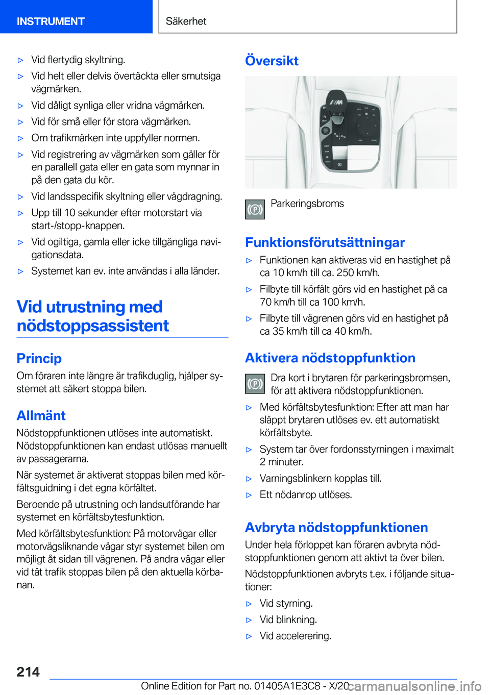 BMW M4 2021  InstruktionsbÖcker (in Swedish) 'x�V�i�d��f�l�e�r�t�y�d�i�g��s�k�y�l�t�n�i�n�g�.'x�V�i�d��h�e�l�t��e�l�l�e�r��d�e�l�v�i�s��
