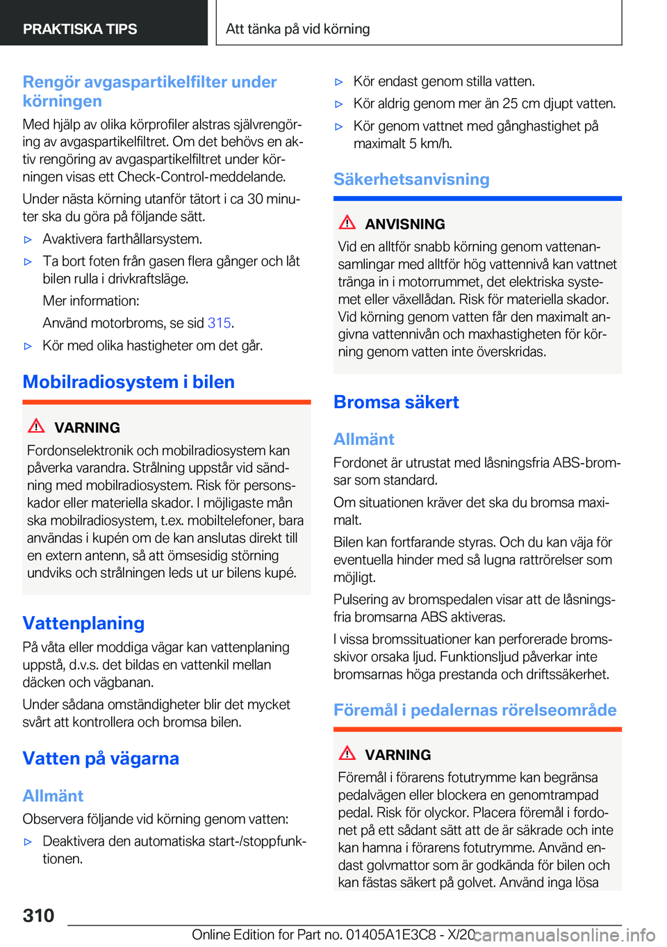 BMW M4 2021  InstruktionsbÖcker (in Swedish) �R�e�n�g�