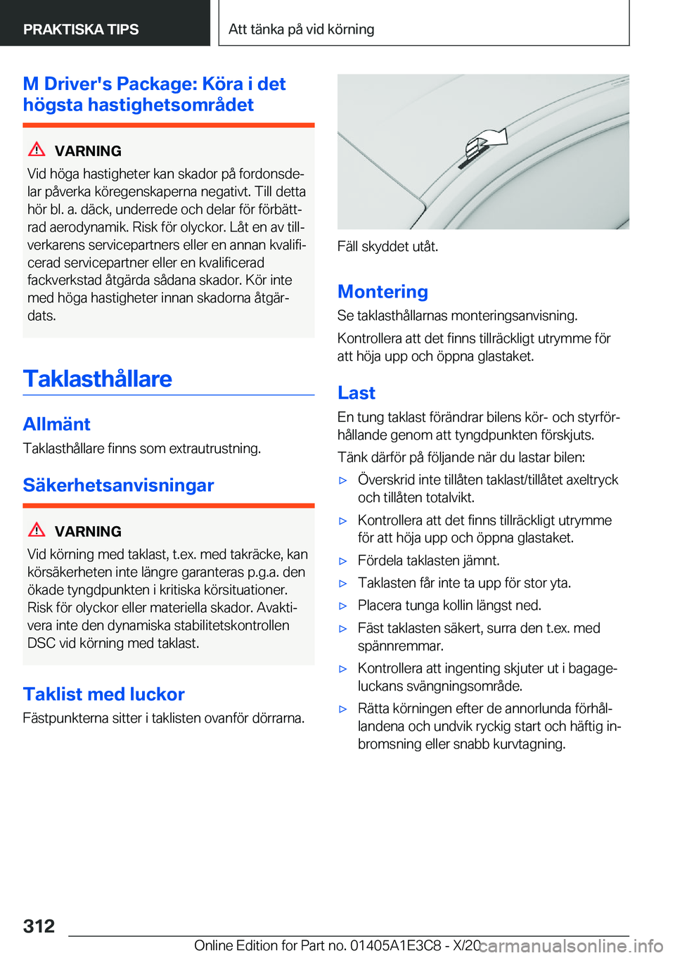 BMW M4 2021  InstruktionsbÖcker (in Swedish) �M��D�r�i�v�e�r�'�s��P�a�c�k�a�g�e�:��K�