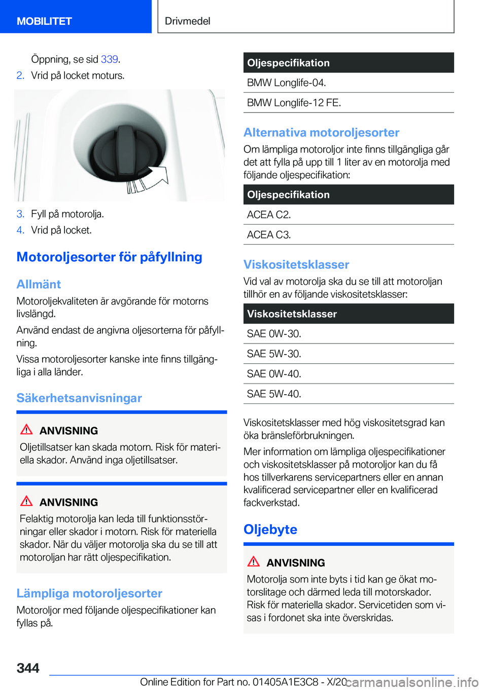 BMW M4 2021  InstruktionsbÖcker (in Swedish) �