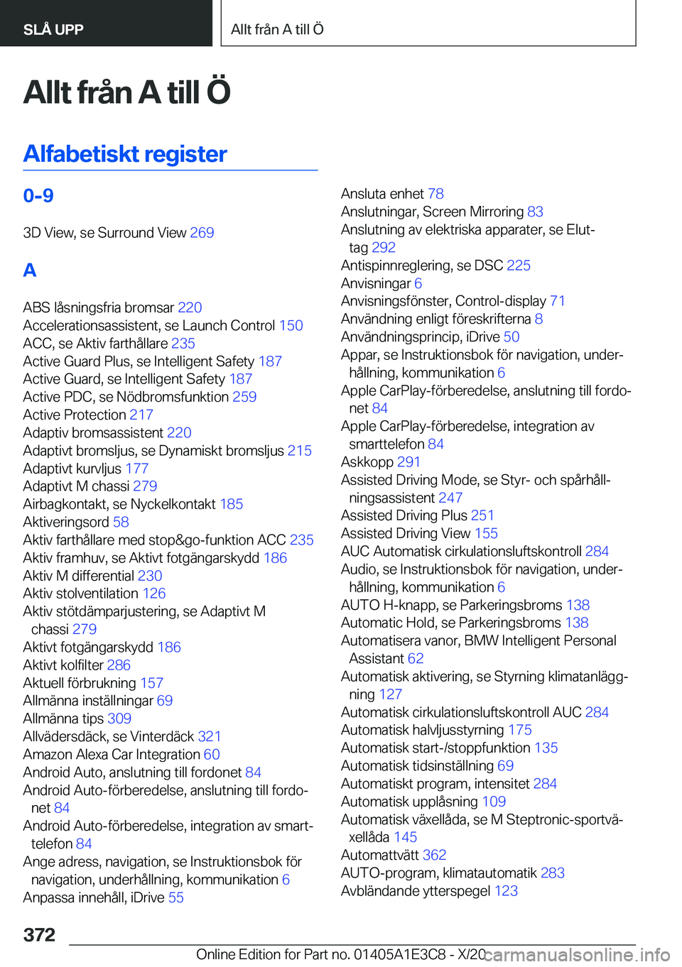 BMW M4 2021  InstruktionsbÖcker (in Swedish) �A�l�l�t��f�r�å�n��A��t�i�l�l��